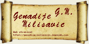 Genadije Milisavić vizit kartica